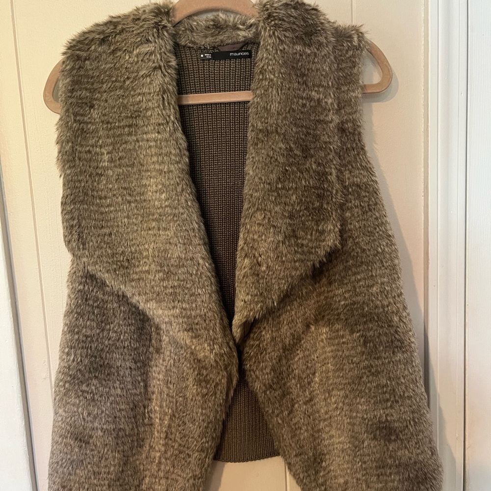 Maurices Brown Shrug with Textured Trim